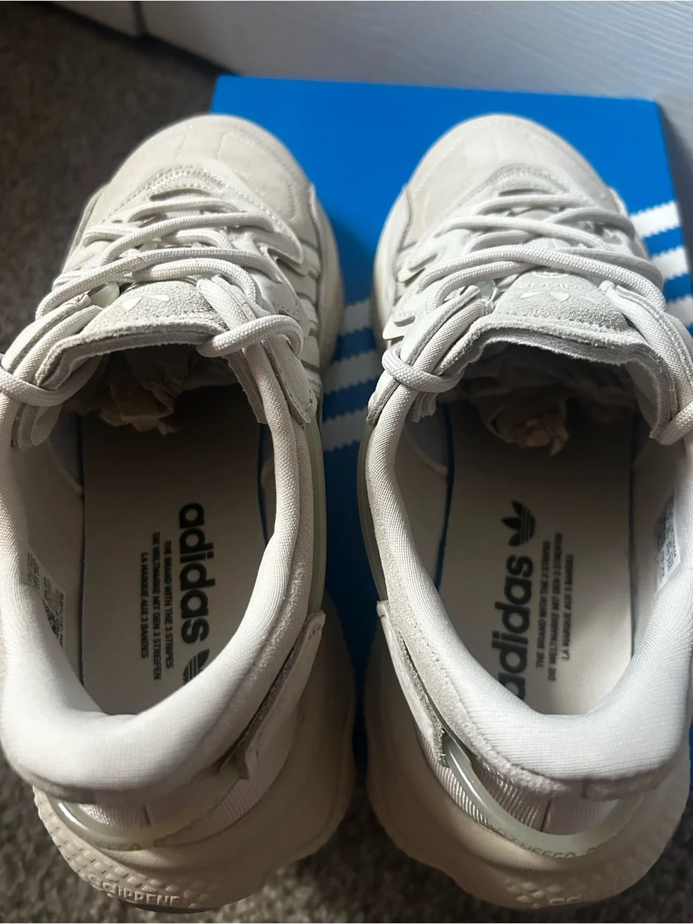 Adidas Ozweego Bliss Women’s 8.5 Neutral Beige Cream Sneakers NWOT w/ Box